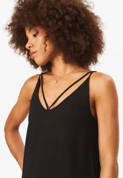 Gini London Black Plain Strappy Cami Top