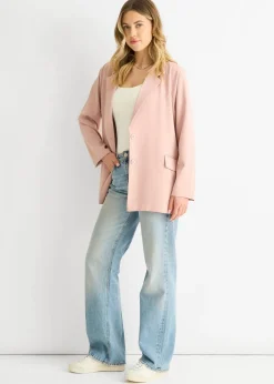 Gini London Blush Oversized Tailored Blazer