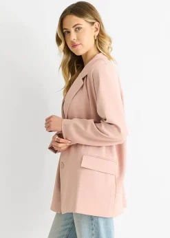Gini London Blush Oversized Tailored Blazer
