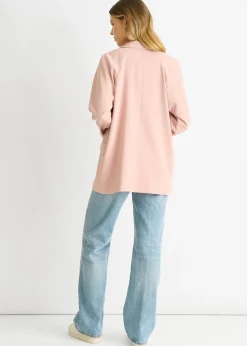 Gini London Blush Oversized Tailored Blazer