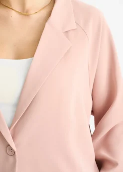 Gini London Blush Oversized Tailored Blazer