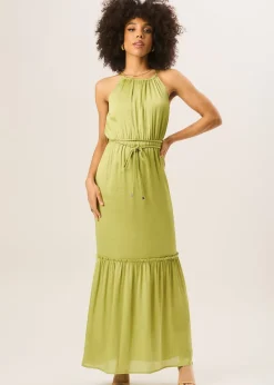 Gini London Green Halter Neck Maxi Dress