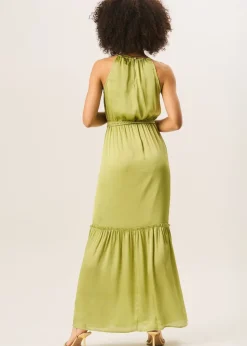 Gini London Green Halter Neck Maxi Dress