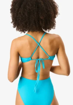 Gini London Teal High Waisted Ruched Bottoms