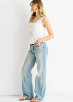 Gini London White Round Neck Oversized Sleeveless Top