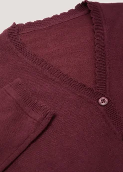 Girls 2 Pack Burgundy School Cardigans (3-13yrs)