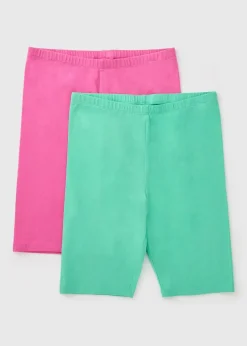 Girls 2 Pack Cycle Shorts (7-15yrs)