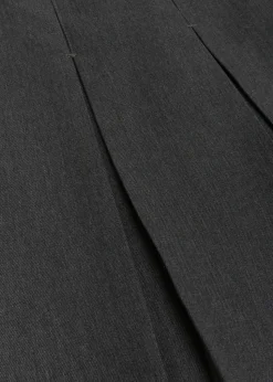 Girls 2 Pack Grey Generous Fit Box Pleat School Skirts (6-16yrs)