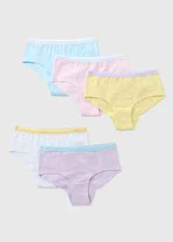 Girls 5 Pack Multicolour Hipster Briefs (6-13yrs)