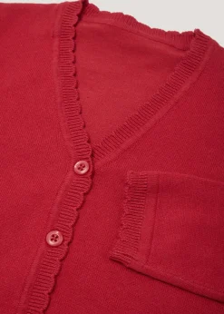 Girls 2 Pack Red School Cardigans (3-13yrs)