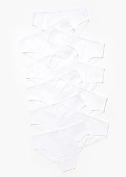 Girls 10 Pack White Knickers (2-13yrs)