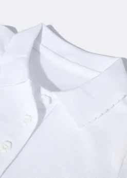 Girls 5 Pack White Scallop Collar School Polo Shirts (3-13yrs)