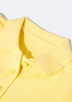 Girls 2 Pack Yellow Scallop Collar School Polo Shirts (3-13yrs)