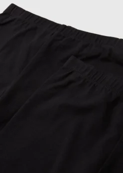 Girls Black 2 Pack Leggings (1-7yrs)