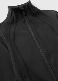 Girls Black Zip Sports Jacket (7-15yrs)