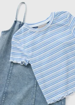 Girls Blue 2 in 1 Denim Dress (7-15yrs)