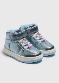 Girls Blue High Top Trainers (Younger 4-12)
