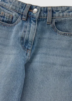 Girls Blue Mid Wash Wide Leg Jeans (7-15yrs)