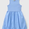 Girls Blue Puffball Dress (7-15yrs)