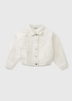 Girls Ecru Cropped Denim Jacket (7-15yrs)