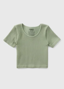 Girls Green Seamless Top (7-15yrs)