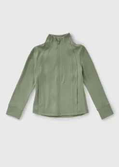 Girls Green Zip Sports Jacket (7-15yrs)
