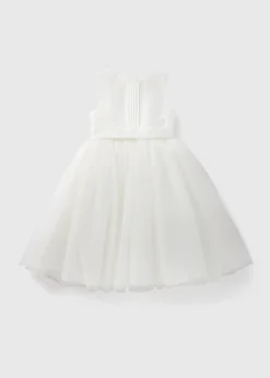 Girls Ivory Bridesmaid Pintuck Dress (1-10yrs)