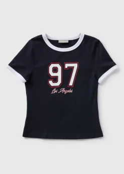 Girls Navy 97 T-Shirt (7-15yrs)