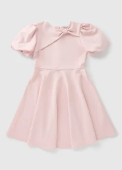 Girls Pink Bow Halter Neck Dress (7-15yrs)