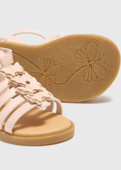 Girls Pink Butterfly Sandals (Younger 4-12)