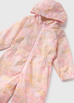 Girls Pink Floral Puddle Suit (1-7yrs)