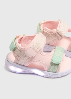Girls Pink Light Up Sandals (Younger 4-12)