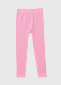 Girls Pink Seamless Leggings (7-15yrs)