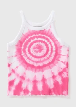 Girls Pink Tie Dye Vest (7-15yrs)