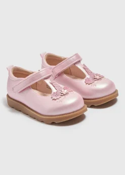 Girls Pink Unicorn T-Bar Shoes (Younger 4-12)
