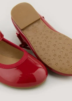 Girls Red Ballet Flats (Younger 4-12)