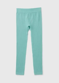 Girls Teal Seamless Leggings (7-15yrs)