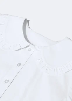 Girls White Frill Collar School Blouse (8-16yrs)