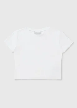 Girls White Soft Touch T-Shirt (7-15yrs)
