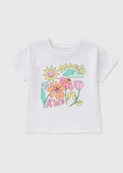 Girls White Spring Kind T-Shirt (1-7yrs)