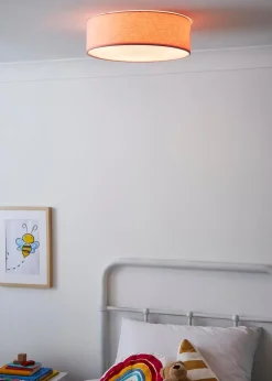 Glow Flush Ceiling 3 Light Pink (12cm x 40cm)