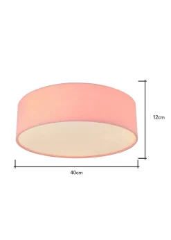 Glow Flush Ceiling 3 Light Pink (12cm x 40cm)