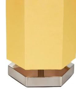 Glow Hexagon Shape Integrated LED Table Lamp Ochre (26cm x 13cm)