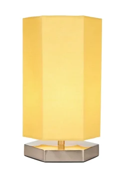 Glow Hexagon Shape Integrated LED Table Lamp Ochre (26cm x 13cm)