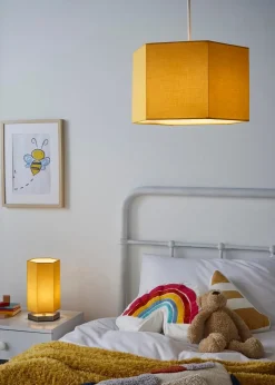 Glow Hexagon Shape Integrated LED Table Lamp Ochre (26cm x 13cm)