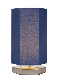 Glow Hexagon Shape Integrated LED Table Lamp Navy (26cm x 13cm)
