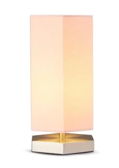 Glow Hexagon Shape Integrated LED Table Lamp Pink (26cm x 13cm)