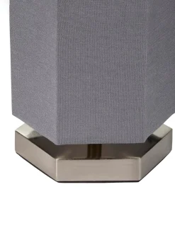 Glow Hexagon Shape Integrated LED Table Lamp Grey (26cm x 13cm)