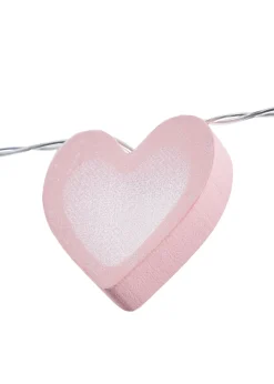 Glow Love Heart Wood String Lights (6cm x 435cm)