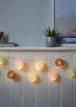 Glow Pom Pom LED String Lights (5cm x 435cm)